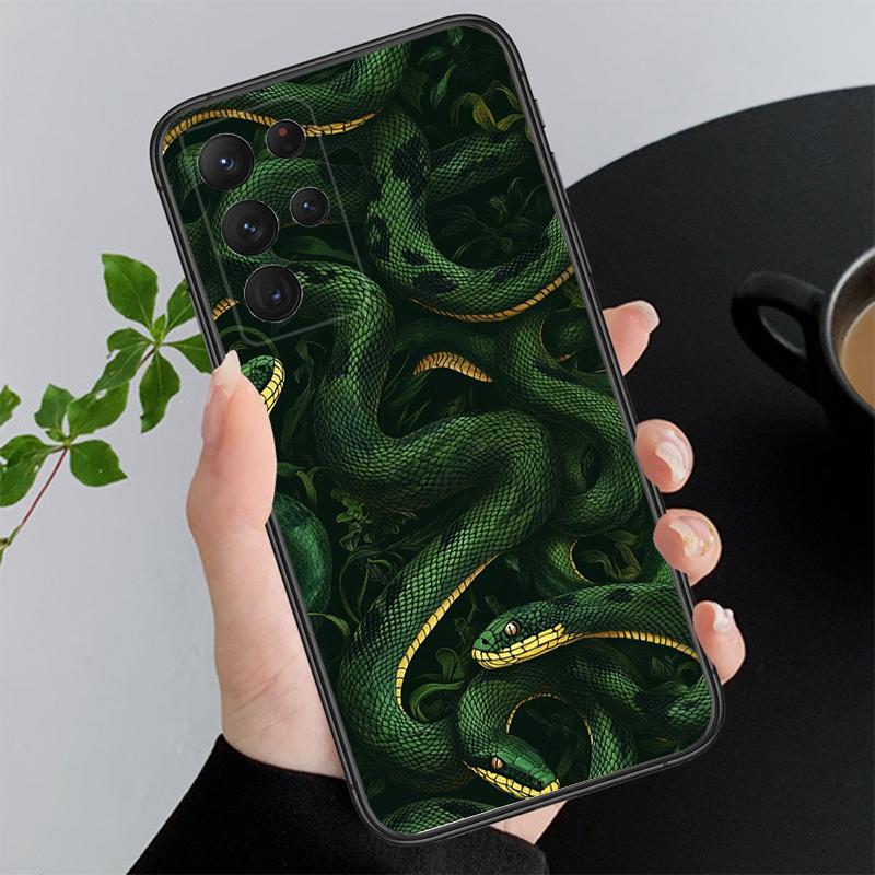 Snake Art Funda Phone Case For Samsung Galaxy S25 S24 S23 S22 S21 Ultra S24 S23 S22 S21 S25 Plus S24 S25 FE