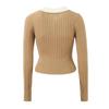 Spring 2025 Women's Age-Reducing Doll Collar Cable Knit Sweater