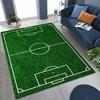 3D Grüner Schwarzer Fußballfeld Stadion Teppich für Schlafzimmer Wohnzimmer Sofa Zuhause Fußabtreter Dekor, Größere Kinder Spiel Rutschfeste Bodenmatte