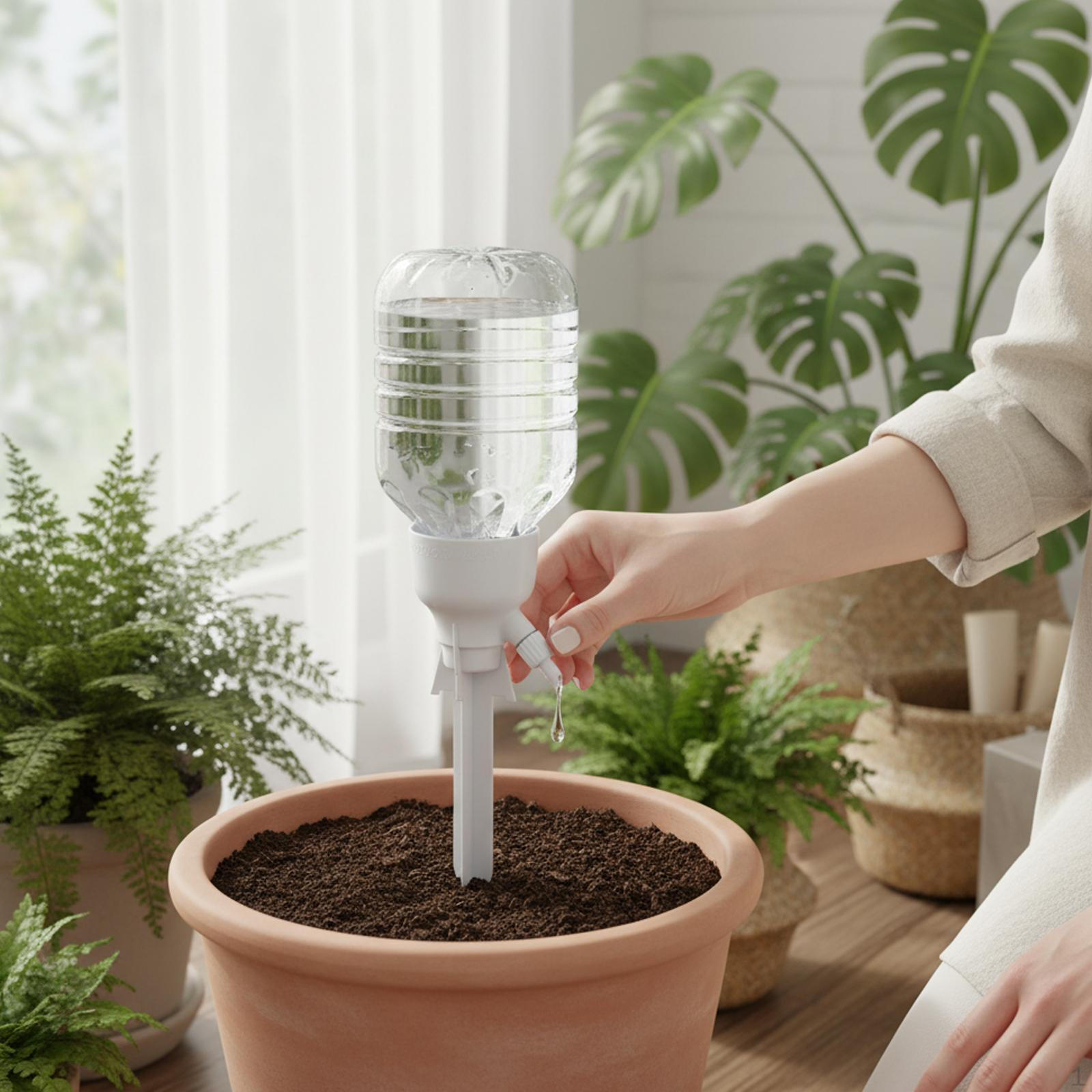 

8Pcs Self Plant Watering Spikes Insert Devices Auto Bottle Drippers Irrigation Device for