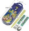 Splatoon 3 Trio Set: Chopsticks, Spoon, Fork, Bento Chopstick Case, Slide-out Chopsticks, Made in Japan, Dishwasher Safe, Antibacterial, Splatoon Set