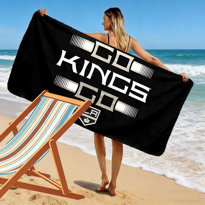 LA Kings Print Beach Towel, Large Soft Quick Dry Towel for Beach Camping Swimming