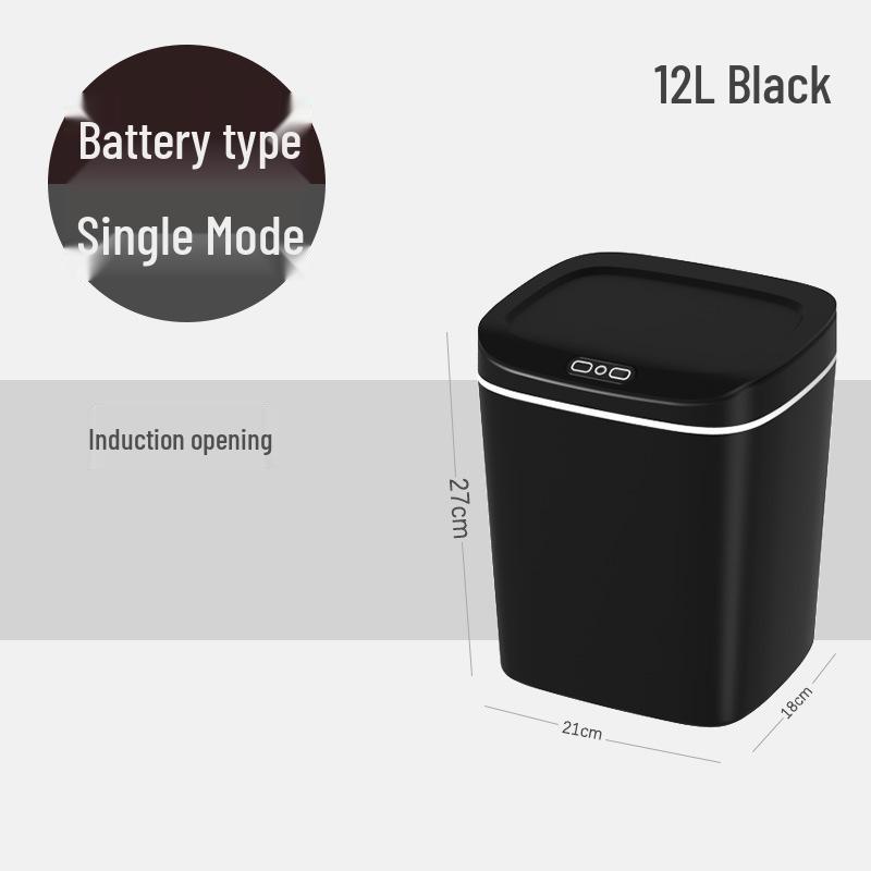 2026 Stylish Induction Trash Can: 16L Large Smart Bin with Odor-Sealed Lock for Home Use