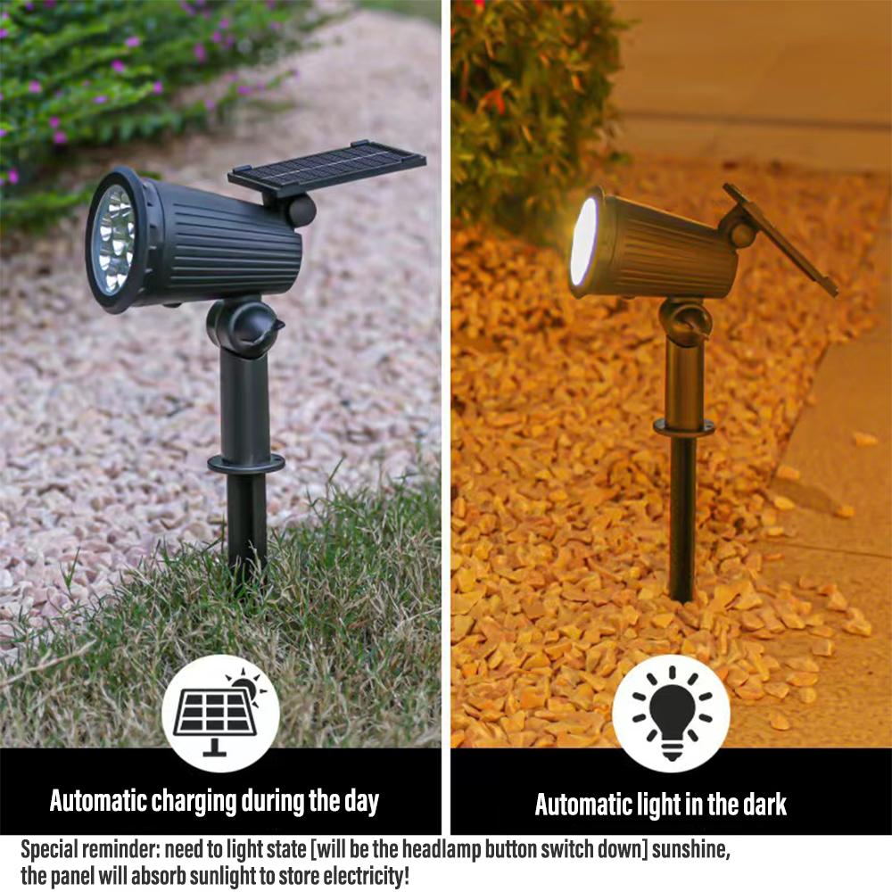 Outdoor Solar LED Lawn Lamp Plug-in Lamp Garden Landscape Lamp Decorative Colorful Light Suitable for Garden Terrace Courtyard