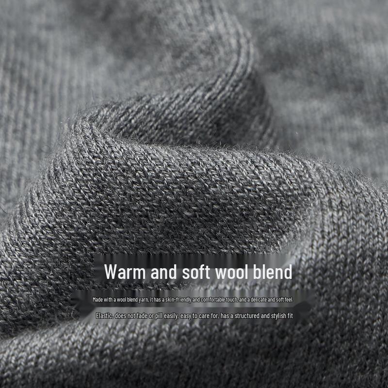 INMAN Faux Two-Piece Henley Neck Wool Knit Sweater