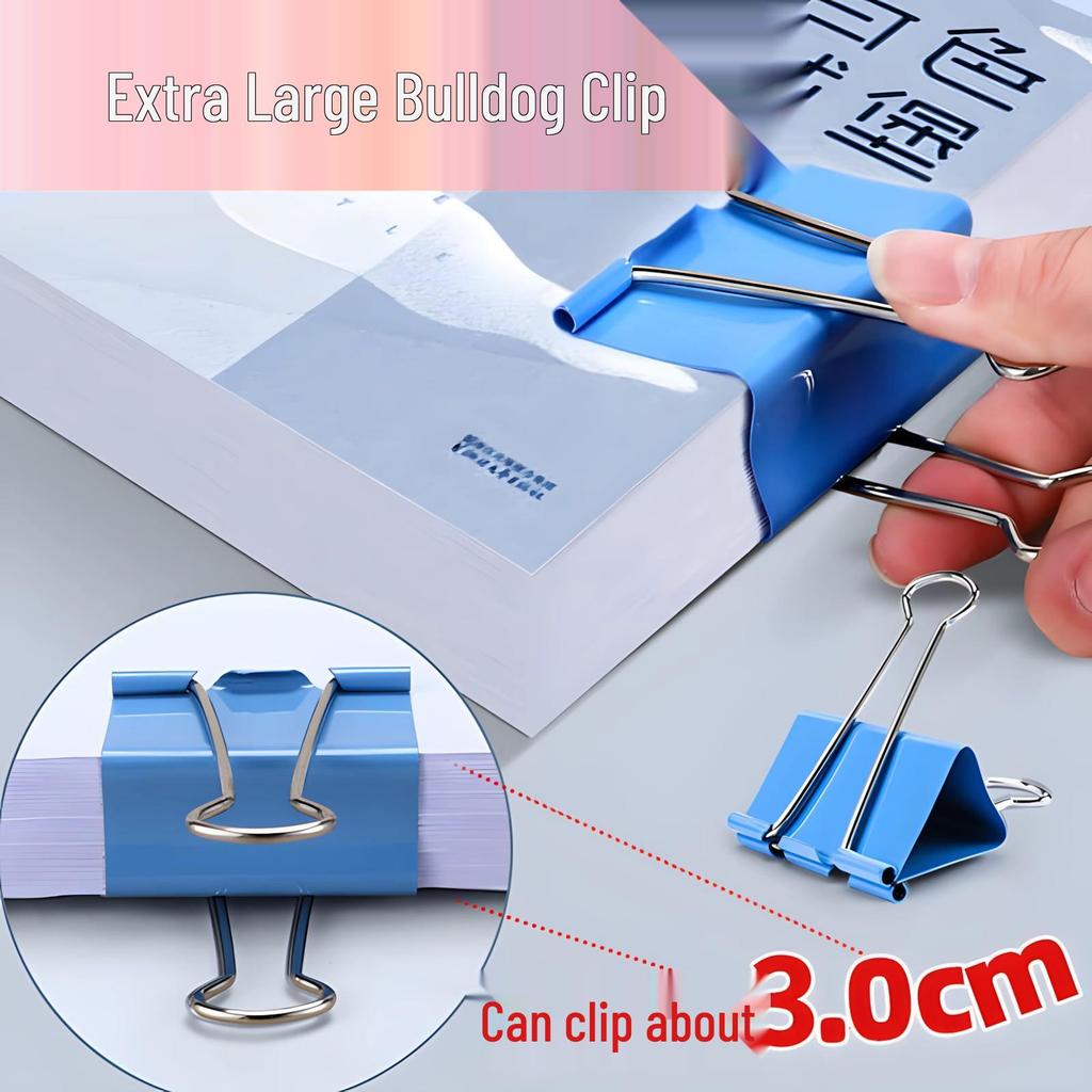 Colored Swallowtail Clips: Large & Small Mixed Pack for Files, Test Papers, Books, and Receipts