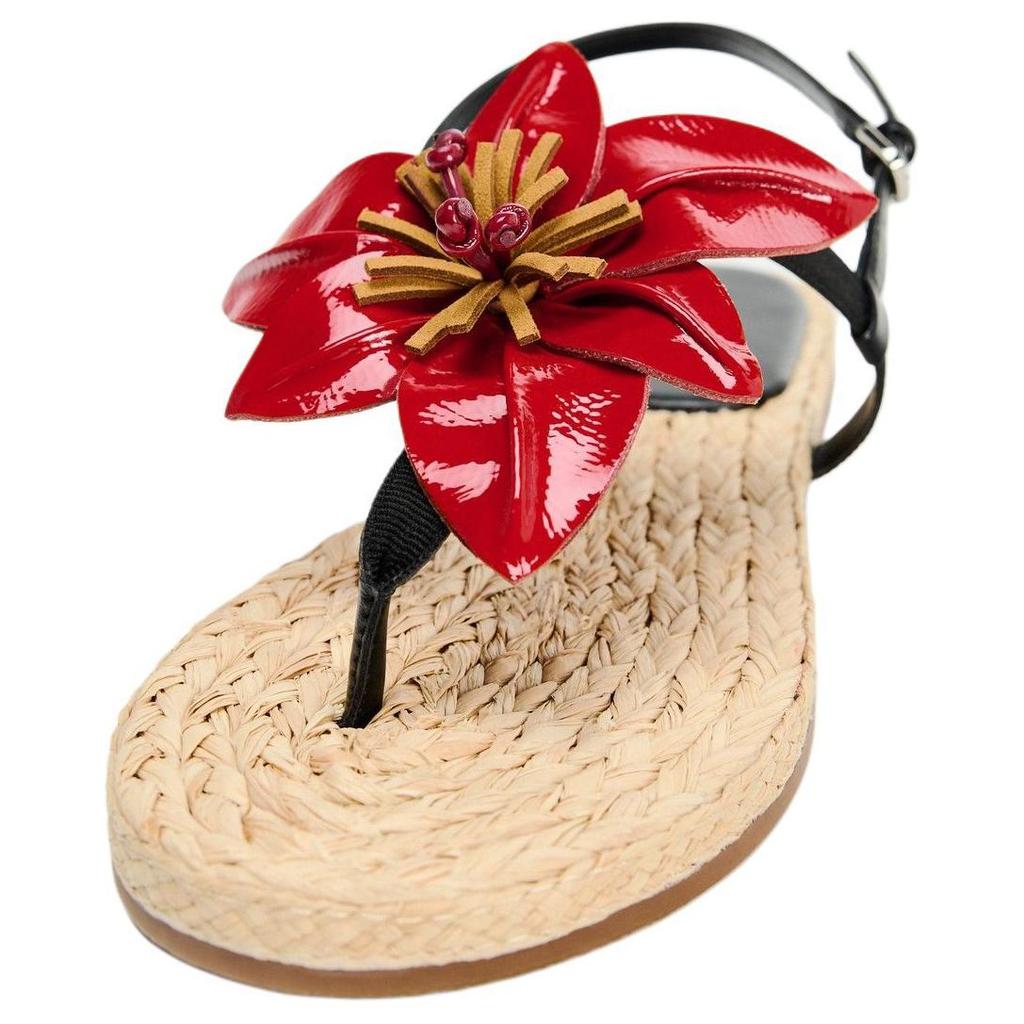 Zara Fashionable Versatile Trendy Flat Sandals Women Sandals Red 11669310600