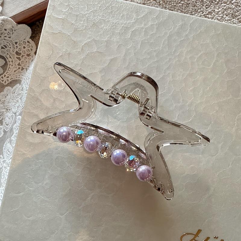 

Модная заколка для волос в виде пятиконечной звезды, темпераментная заколка для волос на затылок, заколка-акула с изысканным дизайном, заколка для волос, аксессуары для волос