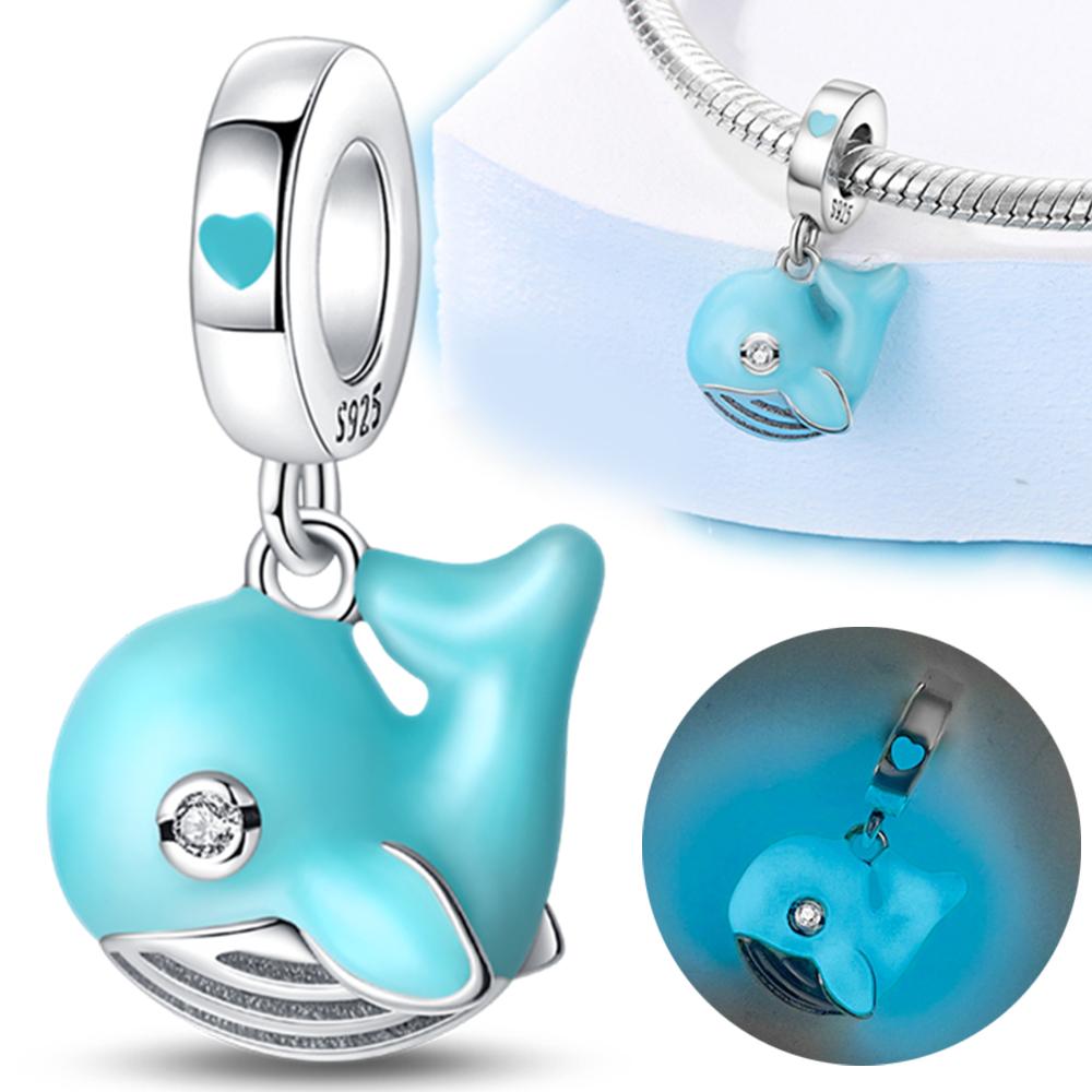 Charms Blue Cute Ocean Creature Healing Shell Octopus Style Beads Fit 925 Charms Bracelet Beads Jewelry Gifts for Women
