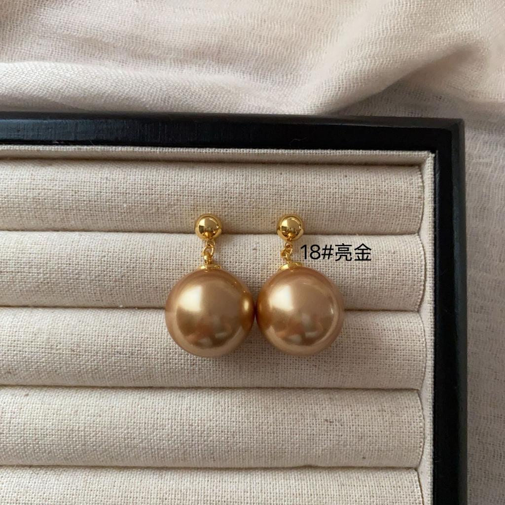 Simple Pearl Earrings Large Earrings Stud Earrings Versatile Fashion Women High-End Celebrity Temperament Light Luxury Earrings