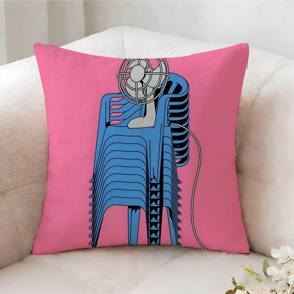 Emotional Illustration Pillow Case Pillowcase Doublesided Printed Sofa Cushion Bedroom Headboard Pillow