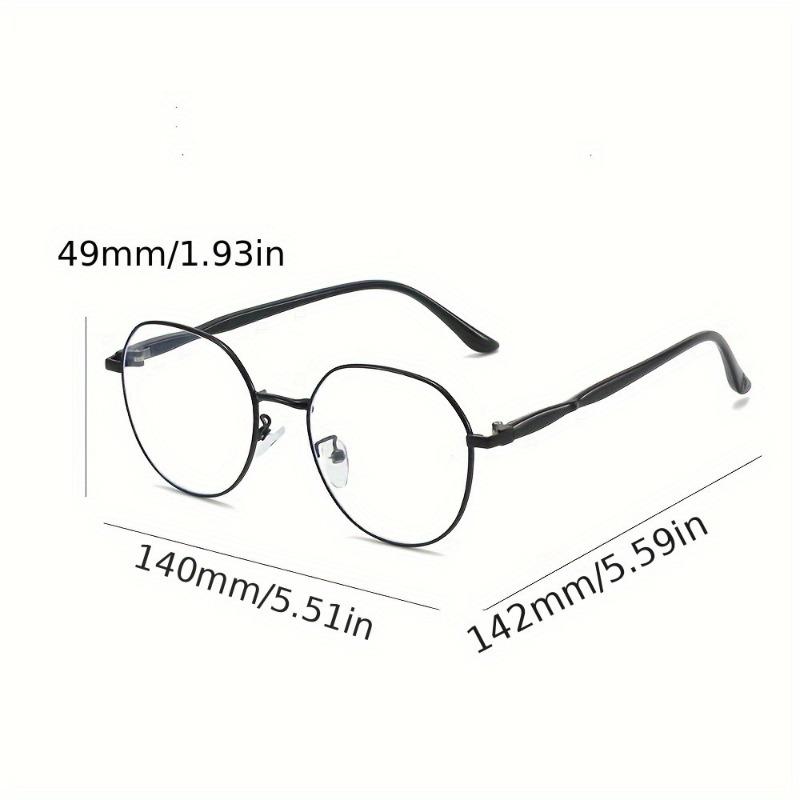 2PCS New Metal Frame Men's and Women's Small Fresh Glasses Artistic Round Metal Frame