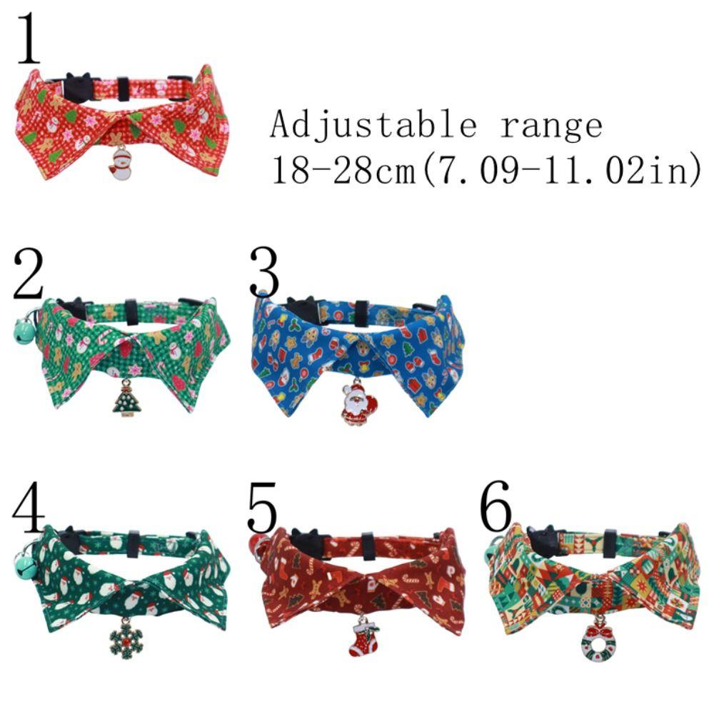 with Bell Kitten Bowties Collar Necklace Adjustable Kitten Christmas Bow Collar  Autumn
