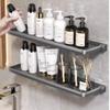 MDNG Punch-Free Foldable Double-Layer Bathroom Tray Rack