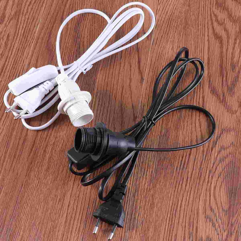 18M White Cable With E14 Socket EU Plug Push Button Switch Light Extender Fire Resistant Extension Cord For Outdoor Kitchen