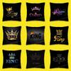 Throw Pillow Case For 30cm 50cm 45cm 40cm Square KING Queen Crown Letter Chair Pillowcase Case
