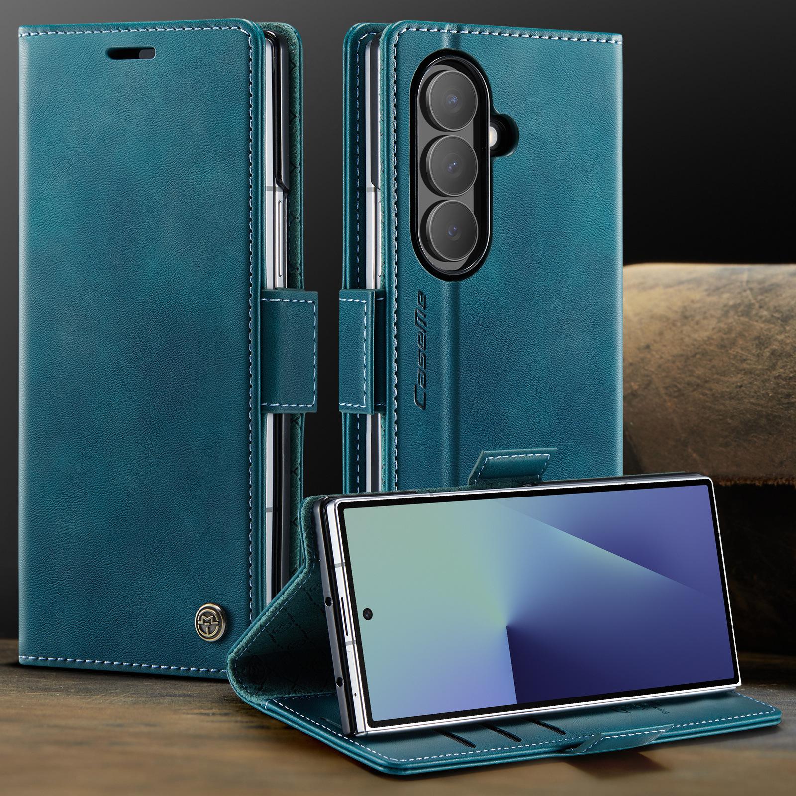 

Flip Leather Wallet Phone Case for Samsung Galaxy Z Fold 7 5G ZFold7 Fold7 Magnetic Purse Card Pocket Folding Protective Cover Galaxy Z Fold7
