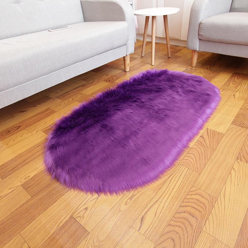 Oval Carpet Plush Carpet Living Room Soft Carpet Room Bedroom Rug Sofa Coffee Table Floor Mat