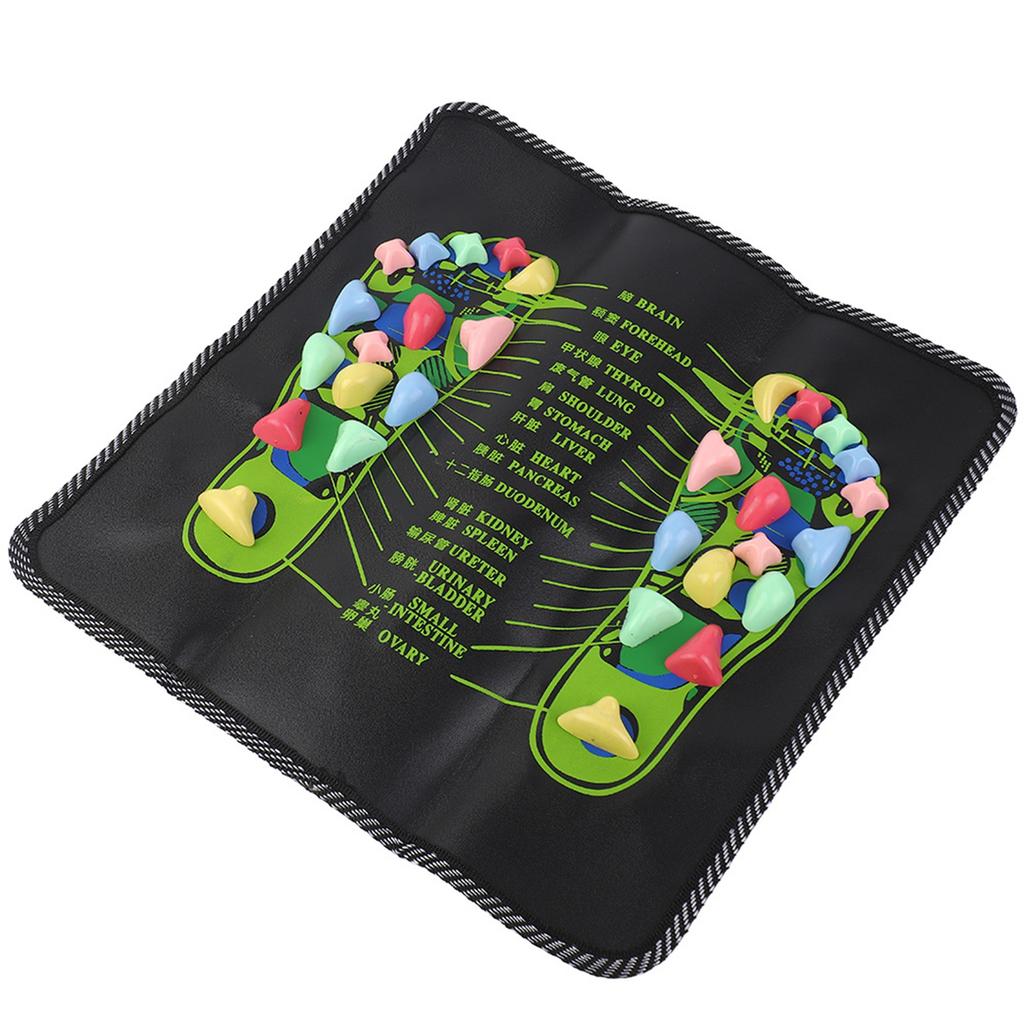 Walk Stone Mat PP Stone Road Foot Pad Black