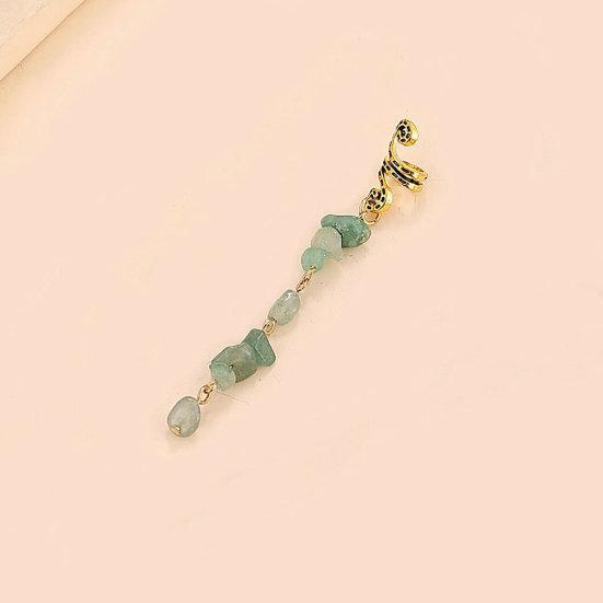 Dreadlock Beading Jewelry Ethnic Anti-slip Individual Natural Stone Vintage Style Hair Decoration Alloy Twirled Braided Hair Headgear Hair Accessory