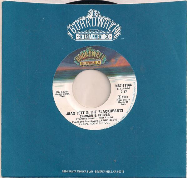 

7inch Record JOAN JETT & THE BLACKHEARTS - Crimson & Clover NB711144 BOARDWALK ENTER 1982 Canada Rock Used