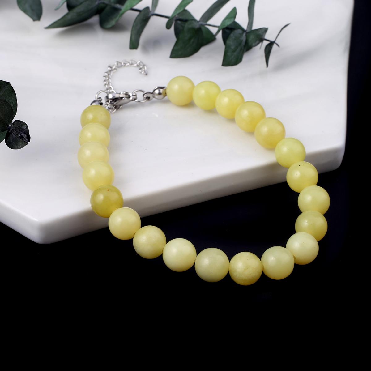 

Новый стильный женский браслет, натуральный камень, флюорит/агат/розовый кварц/унакит, бусины 8X8 мм, подвески для женщин, подарок на день рождения Mustard Stone