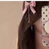 Dzieci Słodki Styl Księżniczki Różowy Łańcuszek z Pereł Kokarda Klips do Włosów Kobiety Dziecięce Urocze Spinki do Włosów Tył Głowy Klipsy do Włosów Akcesoria do Włosów dla Dziewczynek