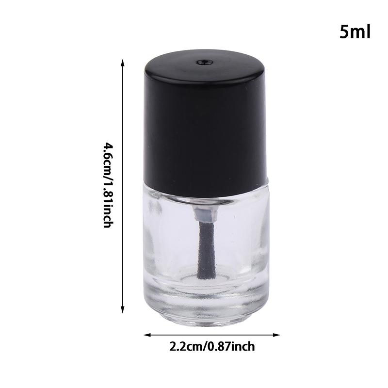 1Pcs Empty Nail Polish Bottles Wood Grain Cap Nail Gel Bottle Container With A Lid Brush Makeup Nail Gel Containers Bottles