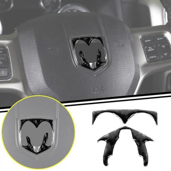 Отделка центральной накладки на рулевое колесо из углеродного волокна для Dodge Ram 1500 10-15
