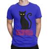 Vampurr Black Cat Halloween Gift T Shirt Men's Cotton Funny T-Shirt Round Collar Vampire Tee Shirt Short Sleeve Tops Gift Idea