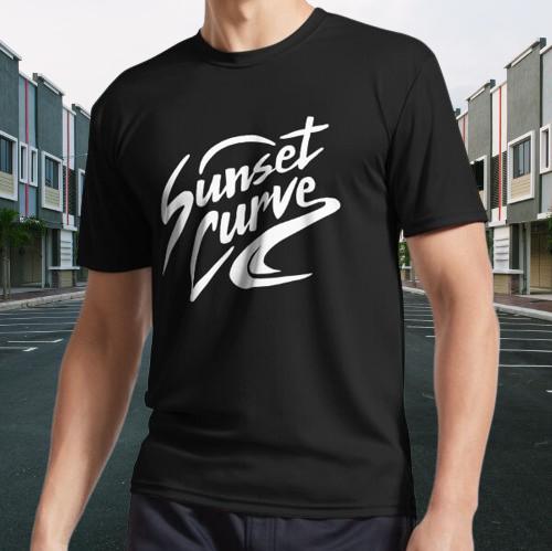 Sunset Curve Logo Active T-Shirt Funny Size S to 5XL
