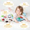 Jouets Jouets Coussin pour le Ventre Noir et Blanc Haut Contraste Bébé Montessori Miroir d'Apprentissage pour Nourrisson Nouveau-né 0 6 12 Mois