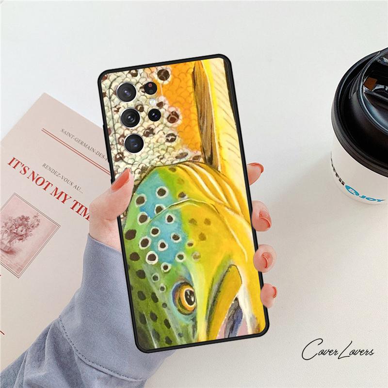 

Trout Fishing phone case For Samsung Galaxy S24 S25 S23 S22 Ultra Note 10 20 Plus S20 S21 FE Cover Note10 Pro(Plus)