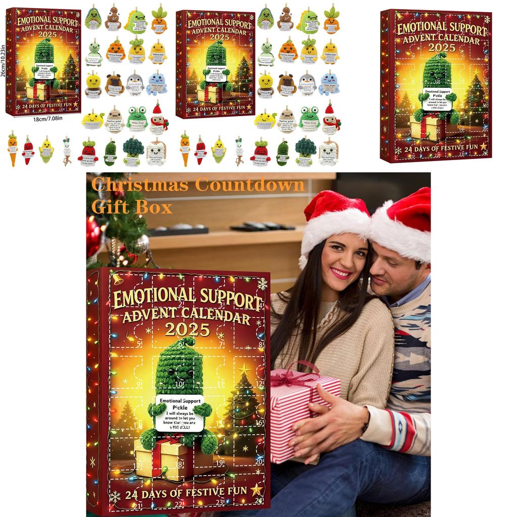 Kerst Emotionele Steun Adventskalender Met Cartoon Acryl Decoraties Om Cadeaus Te Geven
