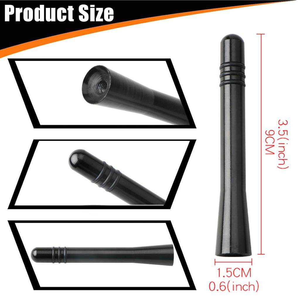 REYLNXR Short Antenna, Car Antenna, Radio Antenna, Signal Enhancement, Car Antenna, General Purpose (Design C)