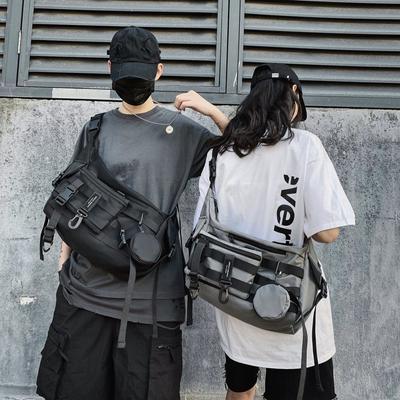 New Personalized Street Trend Tooling Messenger Bag Large Capacity Men's and Women's Satchel Detachable Men's Function Bag