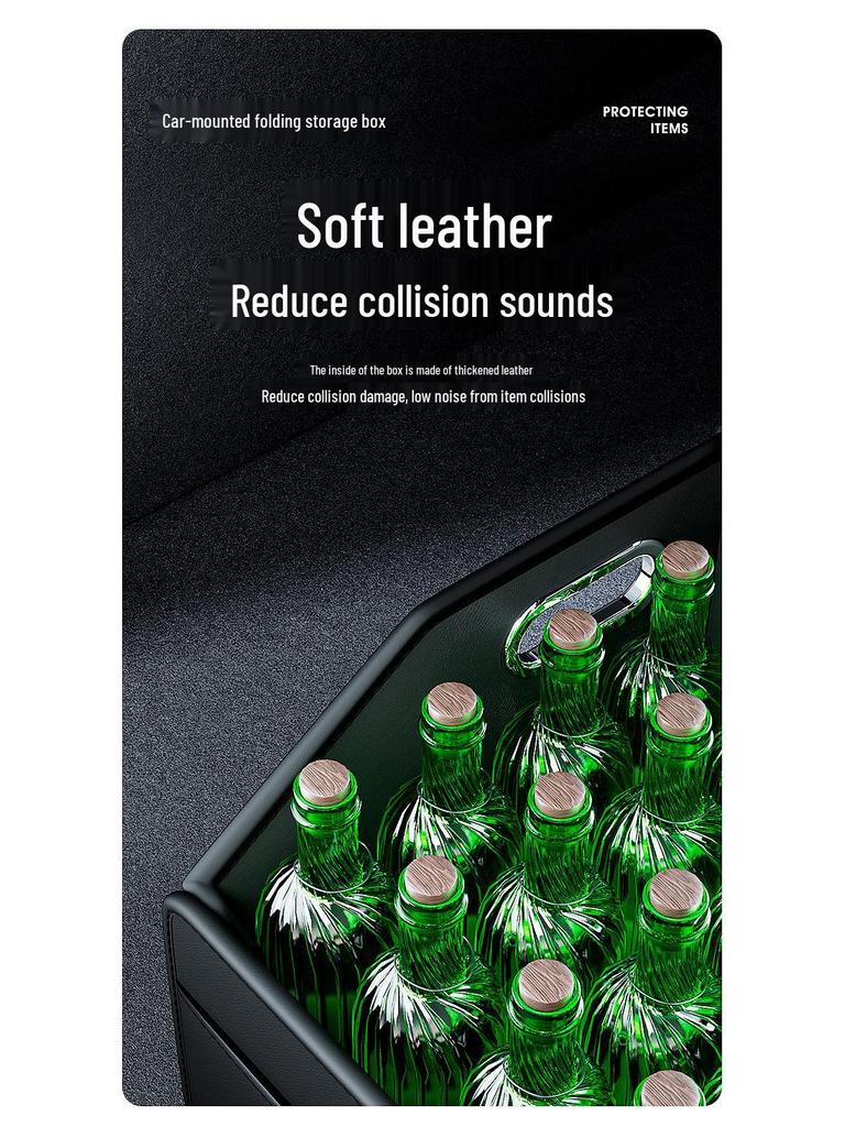 Portable Foldable Car Trunk Organizer - Large Capacity Storage Box