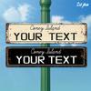 Vintage Coney Island Schild aus rostigem Aluminium mit individuellem Text, 40 x 10 cm