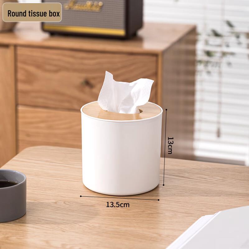 Round Multifunctional Desktop Tissue Box