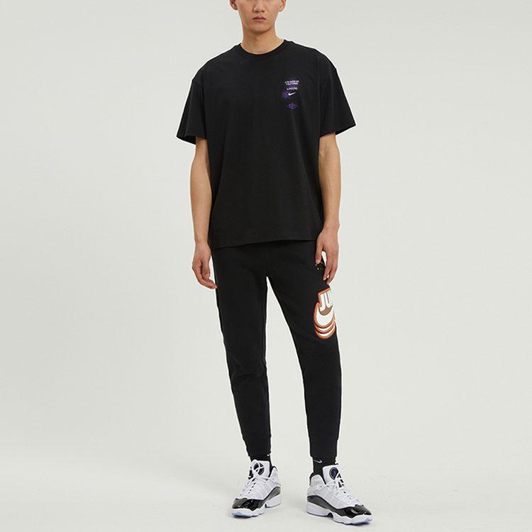 Nike T Shirts Men's Black Crew Neck Moderate Straight Fit DH6737-010