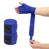 A Pair of Blue Elastic Boxing Fixing Belt Hand Guard All Cotton Sanda Muay Thai Sport Protective Gear