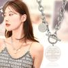 Decorative Titanium Steel Necklace Female Niche Design Temperament Hip Hop Female Tide Letter Versatile Pendant Collarbone Chain Sweater Chain