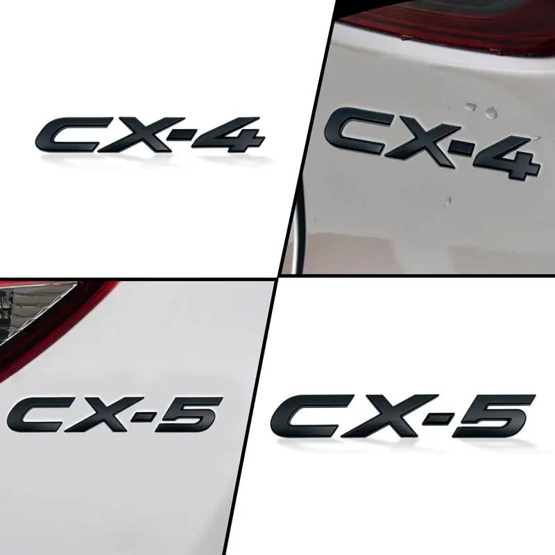 Car 3D ABS Plastic Chrome Silver/Black CX4 CX5 CX-4 CX-5 Logo Car Side Fender Rear Trunk Emblem Sticker For Mazda Accessories h6