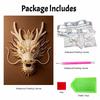 DIY Pearl Diamond Art Painting Kits for Adult and Beginners, Majestic Dragon Sparkling Painting Craft Home Wall Decor Handmade Gift