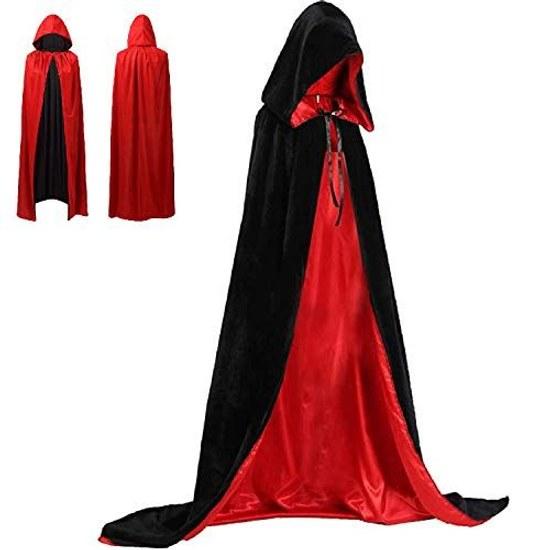 Ayoii Halloween cape costume Dracula disguise long approximately 140 cm shoulder length hooded cosplay outfit Grim Reaper demon wizard vampire school