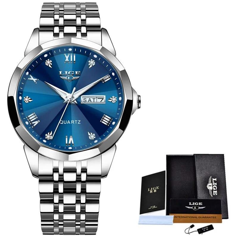 

New Quartz Watch For Men Top Luxury All Steel Design Fashion Business Wristwatch Men Waterproof Watches Man Montre Homme
