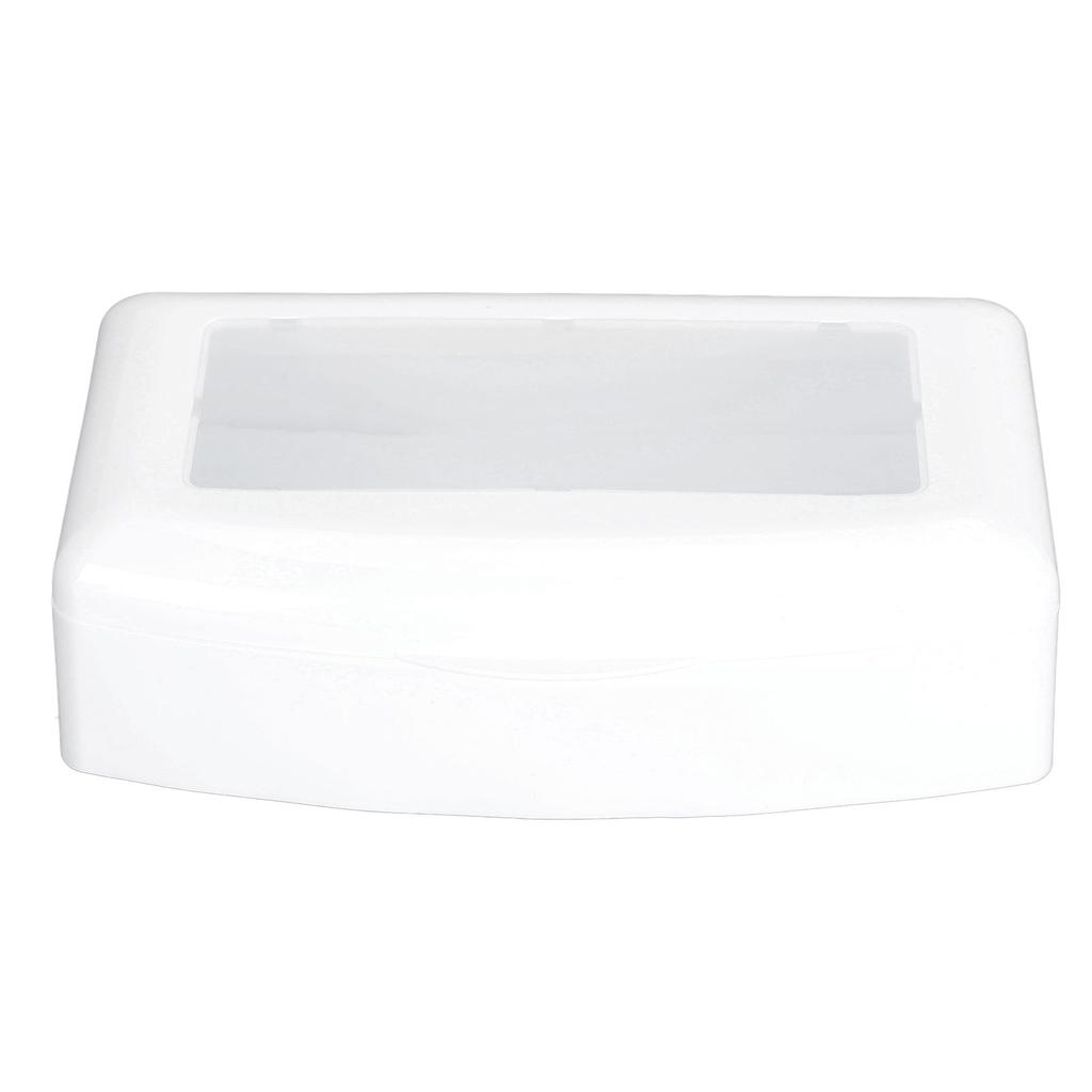 Makeup Tool Cleaning Box ABS Multifunctional Portable Nail Tool Clean Tray for Jewelry Needle White