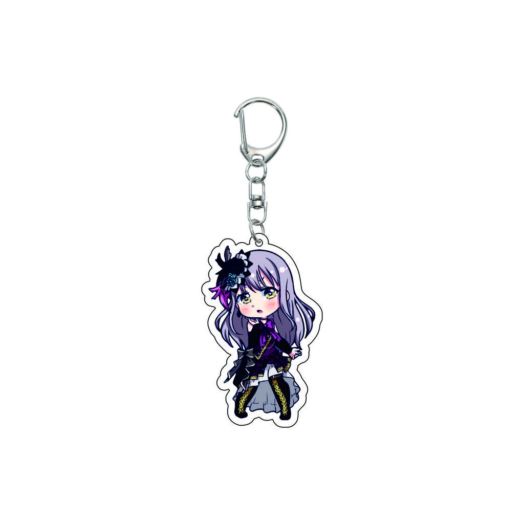 55MM Anime banG Dream Keychain Toyama Kasumi/Saya Yamabuki/Hanazono Tae Key Chain Acrylic Model Plate Christmas Gifts