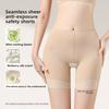 Women's Spring and Summer Thin Anti Slip Traceless Ice Silk Non Crimped Mid Waist Safety Boxers