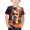 3d Print Retro Animal Top Tee Shirt Kids Boys Clothes Short Sleeve Casual Children's Clothing Fashion T Shirt For Boys